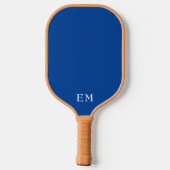 Professionele Eenvoudige Blauwe Monogrammed Initia Pickleball Paddle (Achterkant)