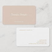 Professionele, eenvoudige creatieve luxe visitekaartje (Voorkant / Achterkant)