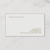 Professionele, eenvoudige, creatieve zwarte luxe visitekaartje (Achterkant)