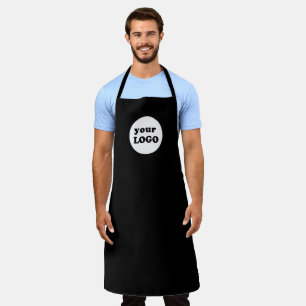 Professionele Eenvoudige Custom Business Logo Zwar Schort
