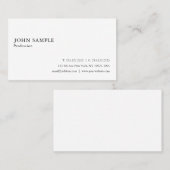 Professionele Eenvoudige Duidelijke Moderne Elegan Visitekaartje (Voorkant / Achterkant)