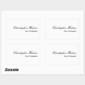 Professionele Eenvoudige Duidelijke Moderne Minima Rechthoekige Sticker (Vel)