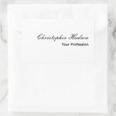 Professionele Eenvoudige Duidelijke Moderne Minima Rechthoekige Sticker (Tas)