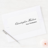 Professionele Eenvoudige Duidelijke Moderne Minima Rechthoekige Sticker (Envelop)