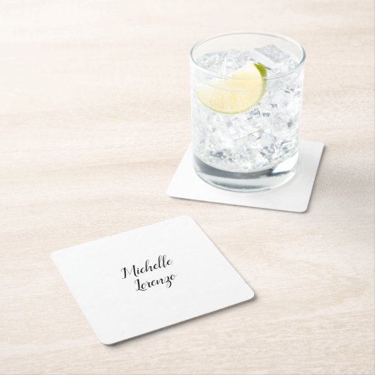 Professionele eenvoudige eenvoudige Jouw naam Kartonnen Onderzetters (Insitu)