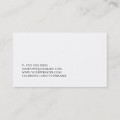 Professionele Eenvoudige Elagant Zwart Wit Consult Visitekaartje (Achterkant)