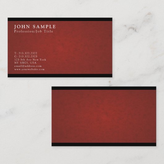 Professionele Eenvoudige  Elegant Luxe Visitekaartje (Voorkant / Achterkant)