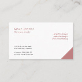 Professionele eenvoudige, elegante, eenvoudige, zw visitekaartje