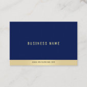 Professionele Eenvoudige Elegante Goud & Blauw Eur Visitekaartje (Voorkant)