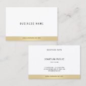 Professionele Eenvoudige Elegante Gouden Witte Chi Visitekaartje (Voorkant / Achterkant)