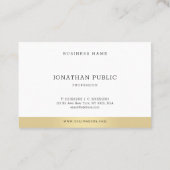 Professionele Eenvoudige Elegante Gouden Witte Mod Visitekaartje (Achterkant)