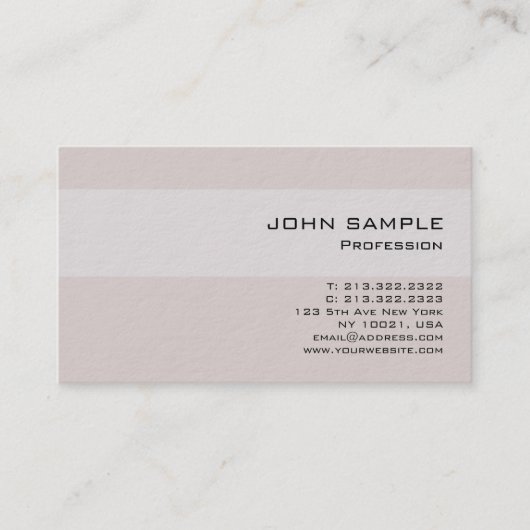 Professionele Eenvoudige Elegante Harmonische Kleu Visitekaartje (Voorkant)