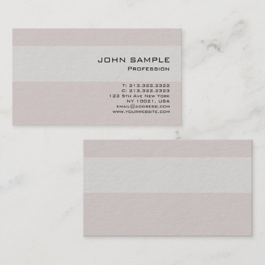 Professionele Eenvoudige Elegante Harmonische Kleu Visitekaartje (Voorkant / Achterkant)