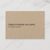 Professionele Eenvoudige Elegante Kraftpapier-Docu Visitekaartje (Voorkant)