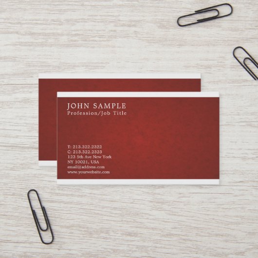 Professionele Eenvoudige  Elegante Luxe Visitekaartje (Voorkant / Achterkant in situ)