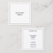 Professionele Eenvoudige Elegante Sjabloon Modern Vierkante Visitekaartje (Voorkant / Achterkant)