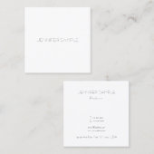 Professionele, eenvoudige, elegante Sjabloon voor  Vierkante Visitekaartje (Voorkant / Achterkant)