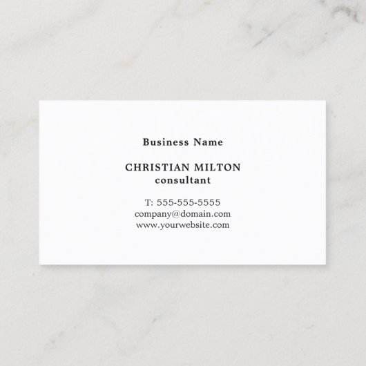 Professionele Eenvoudige Elegante Textuur Lichtbla Visitekaartje (Achterkant)