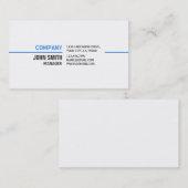 Professionele eenvoudige elegante witte computer visitekaartje (Voorkant / Achterkant)