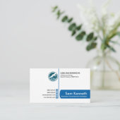 Professionele, eenvoudige, elegante, witte, zakeli visitekaartje (Staand voorkant)