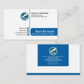 Professionele, eenvoudige, elegante, witte, zakeli visitekaartje (Voorkant / Achterkant)