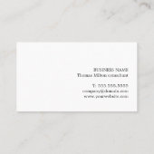 Professionele Eenvoudige Faux Marmer Zwarte Streep Visitekaartje (Achterkant)