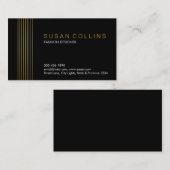 Professionele Eenvoudige Gestreepte Elegante Moder Visitekaartje (Voorkant / Achterkant)