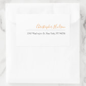 Professionele Eenvoudige Gewone Kalligrafie Naam Rechthoekige Sticker (Tas)