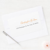 Professionele Eenvoudige Gewone Kalligrafie Naam Rechthoekige Sticker (Envelop)
