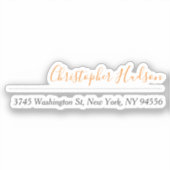 Professionele Eenvoudige Gewone Kalligrafie Naam Sticker (Voorkant)