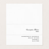 Professionele Eenvoudige Gewone Realtor Signature  Visitekaartje (Buitenkant ongevouwen)