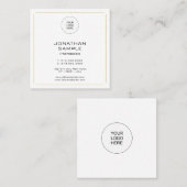 Professionele, eenvoudige Gold-Sjabloon - Moderne Vierkante Visitekaartje (Voorkant / Achterkant)