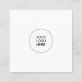 Professionele, eenvoudige Gold-Sjabloon - Moderne Vierkante Visitekaartje (Achterkant)