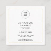 Professionele, eenvoudige Gold-Sjabloon - Moderne Vierkante Visitekaartje (Voorkant)