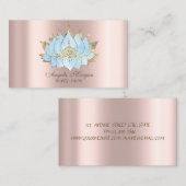 Professionele Eenvoudige Gouden Blauwe Lotus Roos  Visitekaartje (Voorkant / Achterkant)