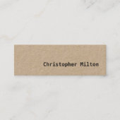 Professionele Eenvoudige Koele Kraftpapier-Documen Mini Visitekaartje (Voorkant)