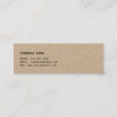 Professionele Eenvoudige Koele Kraftpapier-Documen Mini Visitekaartje (Achterkant)