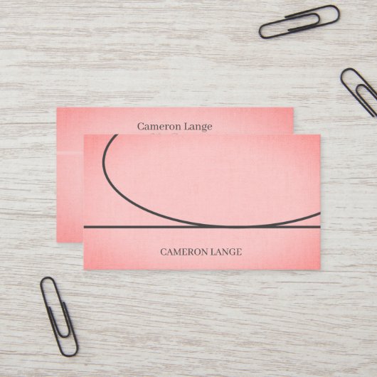 Professionele eenvoudige kunst, rood, modern Visit Visitekaartje (Voorkant / Achterkant in situ)