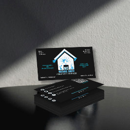 Professionele Eenvoudige Logo Schoonmaakdiensten Z Visitekaartje