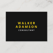 Professionele Eenvoudige Luxe Goud & Zwart Visitekaartje (Voorkant)