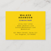 Professionele Eenvoudige Luxe Goud & Zwart Visitekaartje (Achterkant)