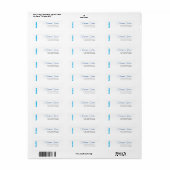 Professionele Eenvoudige Makelaar Vastgoed Blauw W Etiket (Full Sheet)