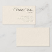 Professionele Eenvoudige Makelaar Vastgoed Cream Visitekaartje (Voorkant / Achterkant)