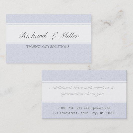 Professionele eenvoudige minimale bedrijfstechnolo visitekaartje (Voorkant / Achterkant)