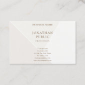 Professionele, eenvoudige minimalistische Sjabloon Visitekaartje (Achterkant)