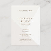 Professionele eenvoudige minimalistische Sjabloon Visitekaartje (Achterkant)