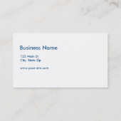 Professionele eenvoudige, moderne blauwe golven visitekaartje (Achterkant)