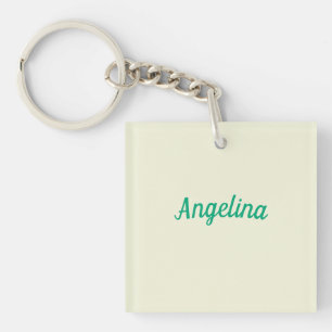 Professionele Eenvoudige Moderne Elegante Beige Uw Sleutelhanger