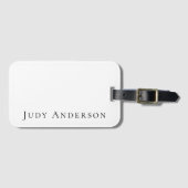 Professionele eenvoudige moderne elegante Jouw naa Bagagelabel (Voorkant (horizontaal))