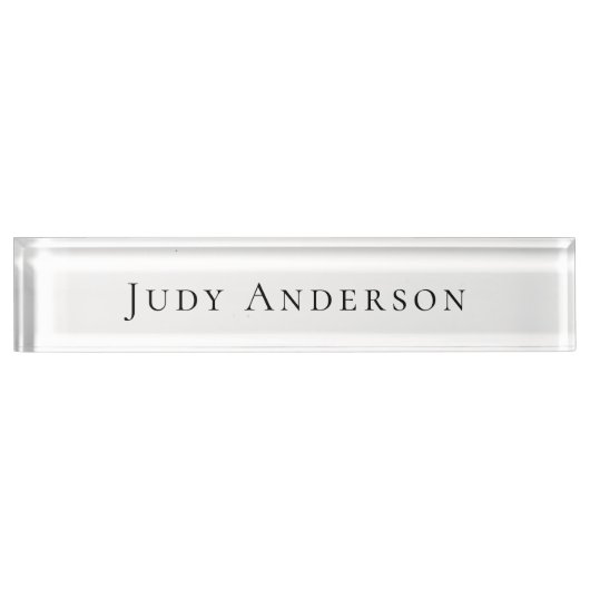 Professionele eenvoudige moderne elegante Jouw naa Naambordje (Voorkant)